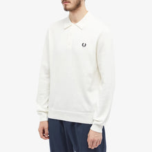 Load image into Gallery viewer, Fred Perry K4535 - Long Sleeve Knitted Shirt in Ecru