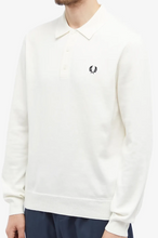 Load image into Gallery viewer, Fred Perry K4535 - Long Sleeve Knitted Shirt in Ecru