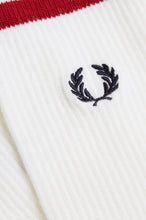 Load image into Gallery viewer, Fred Perry - Tipped Socks in Snow White / Burnt Red / Navy