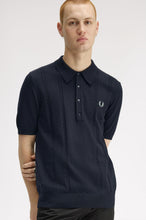 Load image into Gallery viewer, Fred Perry K2308 - Cable Knitted Shirt Navy